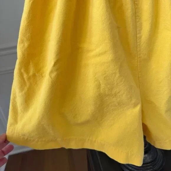 Vintage 80s Maurice Michaels Yellow Romper Ruffle M L - Picture 6 of 9